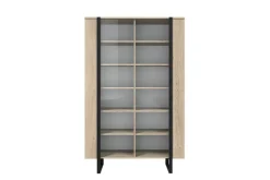 Bogart Witryny*VERICA WITRYNA 120 2D - dąb biszkoptowy / czarne nogi