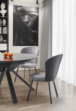 Halmar Stoły*VERTIGO stół rozkładany, blat - czarny marmur, nogi - czarny (2p=1szt)1 sztuka