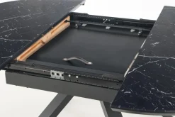 Halmar Stoły*VERTIGO stół rozkładany, blat - czarny marmur, nogi - czarny (2p=1szt)1 sztuka