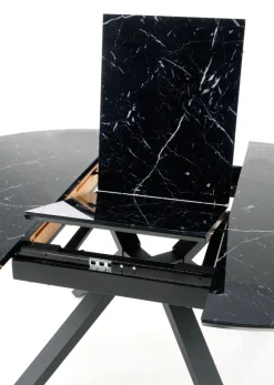 Halmar Stoły*VERTIGO stół rozkładany, blat - czarny marmur, nogi - czarny (2p=1szt)1 sztuka