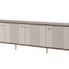 Bogart Szafki Rtv*VESPER RTV 187 4D - cashmere mdf / orzech / złote nogi