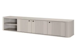 Bogart Szafki Rtv*VESPER RTV 187 3D - cashmere mdf / cashmere / czarne uchwyty / wisząca