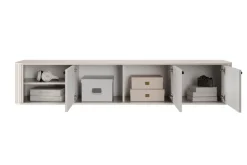 Bogart Szafki Rtv*VESPER RTV 187 3D - cashmere mdf / cashmere / czarne uchwyty / wisząca