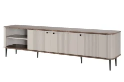 Bogart Szafki Rtv*VESPER RTV 187 3D - cashmere mdf / orzech / czarne nogi