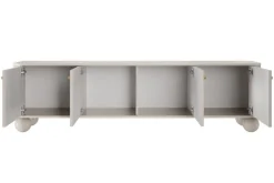 Bogart Szafki Rtv*VESPER RTV 187 4D - cashmere mdf / cashmere / złote uchwyty / nogi kule