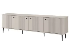 Bogart Szafki Rtv*VESPER RTV 187 4D - cashmere mdf / cashmere / czarne nogi