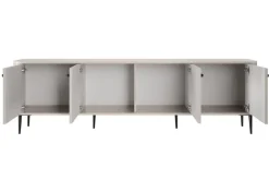 Bogart Szafki Rtv*VESPER RTV 187 4D - cashmere mdf / cashmere / czarne nogi