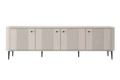 Bogart Szafki Rtv*VESPER RTV 187 4D - cashmere mdf / cashmere / czarne nogi