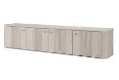 Bogart Szafki Rtv*VESPER RTV 187 4D - cashmere mdf / cashmere / złote uchwyty / wisząca