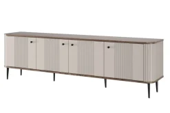 Bogart Szafki Rtv*VESPER RTV 187 4D - cashmere mdf / orzech / czarne nogi