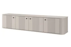 Bogart Szafki Rtv*VESPER RTV 187 4D - cashmere mdf / cashmere / czarne uchwyty / wisząca