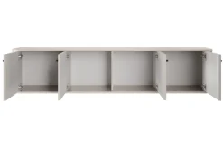 Bogart Szafki Rtv*VESPER RTV 187 4D - cashmere mdf / cashmere / czarne uchwyty / wisząca