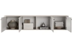 Bogart Szafki Rtv*VESPER RTV 187 4D - cashmere mdf / cashmere / czarne uchwyty / wisząca