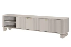 Bogart Szafki Rtv*VESPER RTV 187 3D - cashmere mdf / cashmere / złote uchwyty / nogi kule