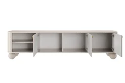 Bogart Szafki Rtv*VESPER RTV 187 3D - cashmere mdf / cashmere / złote uchwyty / nogi kule