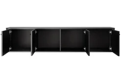 Bogart Szafki Rtv*VESPER RTV 187 4D - czarny mdf / czarny mdf / czarne uchwyty / wisząca