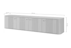 Bogart Szafki Rtv*VESPER RTV 187 4D - czarny mdf / czarny mdf / czarne uchwyty / wisząca