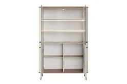 Bogart Szafki I Regały*VESPER WITRYNA 103 2D - cashmere mdf / orzech / czarne nogi