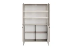 Bogart Szafki I Regały*VESPER WITRYNA 103 2D - cashmere mdf / cashmere / czarne nogi