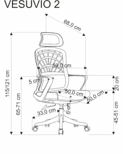 Halmar Fotele*VESUVIO 2 fotel gabinetowy cynamonowy / biały1 sztuka