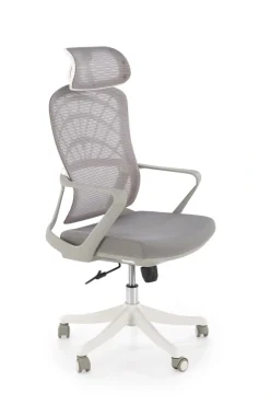 Halmar Fotele*VESUVIO 2 fotel gabinetowy popielaty / biały1 sztuka