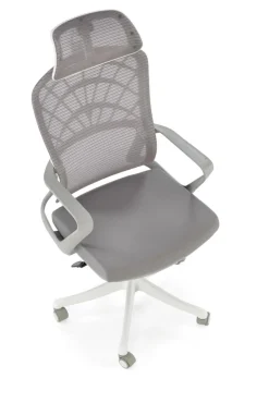 Halmar Fotele*VESUVIO 2 fotel gabinetowy popielaty / biały1 sztuka