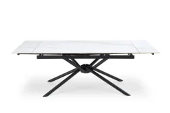 Halmar Stoły*VITORINO stół rozkładany, blat - biały marmur, nogi - czarny (2p=1szt)1 sztuka