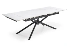 Halmar Stoły*VITORINO stół rozkładany, blat - biały marmur, nogi - czarny (2p=1szt)1 sztuka