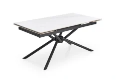 Halmar Stoły*VITORINO stół rozkładany, blat - biały marmur, nogi - czarny (2p=1szt)1 sztuka