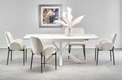 Halmar Stoły*VIVALDI stół rozkładany blat - biały marmur, nogi - biały (2p=1szt)1 sztuka