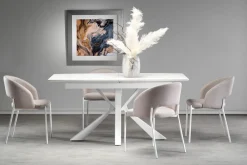 Halmar Stoły*VIVALDI stół rozkładany blat - biały marmur, nogi - biały (2p=1szt)1 sztuka