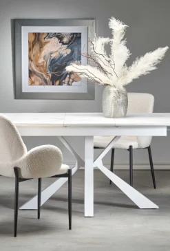 Halmar Stoły*VIVALDI stół rozkładany blat - biały marmur, nogi - biały (2p=1szt)1 sztuka