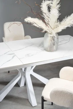 Halmar Stoły*VIVALDI stół rozkładany blat - biały marmur, nogi - biały (2p=1szt)1 sztuka