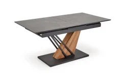 Halmar Stoły*VOLANT 140 stół rozkładany, blat - czarny marmur, nogi - dąb złoty / czarny (3p=1szt)1 sztuka