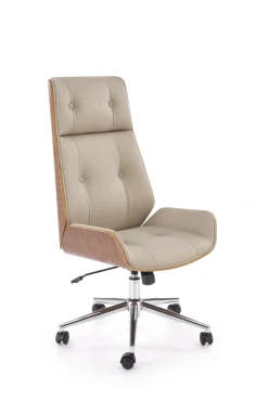 Halmar Fotele*WEBSTER fotel gabinetowy orzechowy/beżowy1 sztuka