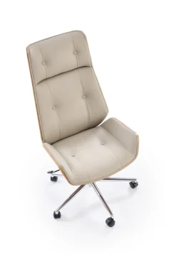 Halmar Fotele*WEBSTER fotel gabinetowy orzechowy/beżowy1 sztuka