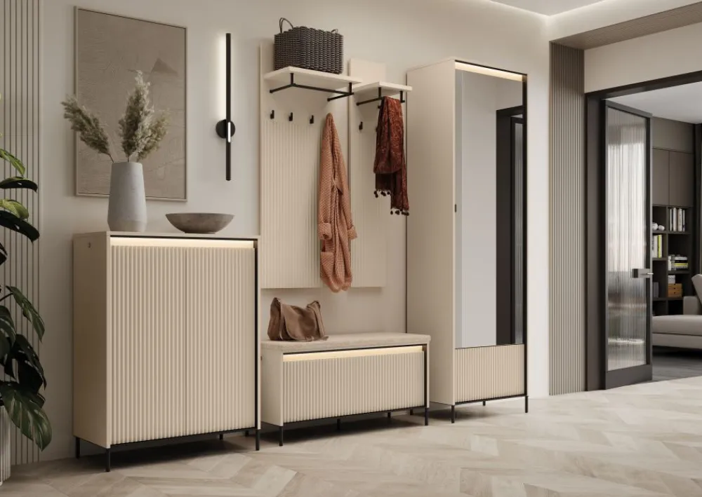 Lenart Wieszaki Do Przedpokoju|Wieszaki*Wieszak do przedpokoju TREND TG-06 Beż piaskowy + czarny