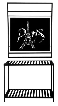 ArteHome Wieszaki*Wieszak loftowy 80-100/210cm metalowy Paris na ubrania i dodatki w minimalistycznym stylu