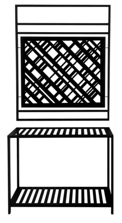 ArteHome Wieszaki*Wieszak loftowy 80-100/210cm metalowy Kratka na ubrania i dodatki w minimalistycznym stylu