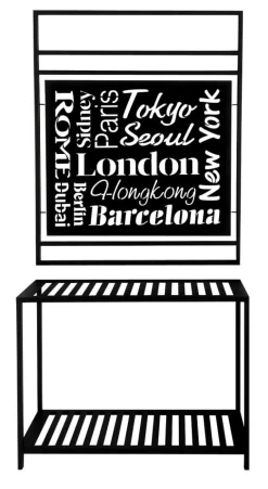 ArteHome Wieszaki*Wieszak loftowy 80-100/210cm metalowy City na ubrania i dodatki w minimalistycznym stylu