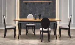 Halmar Stoły*WINDSOR stół rozkładany 160-240x90x76 cm kolor ciemny dąb/czarny (2p=1szt)1 sztuka