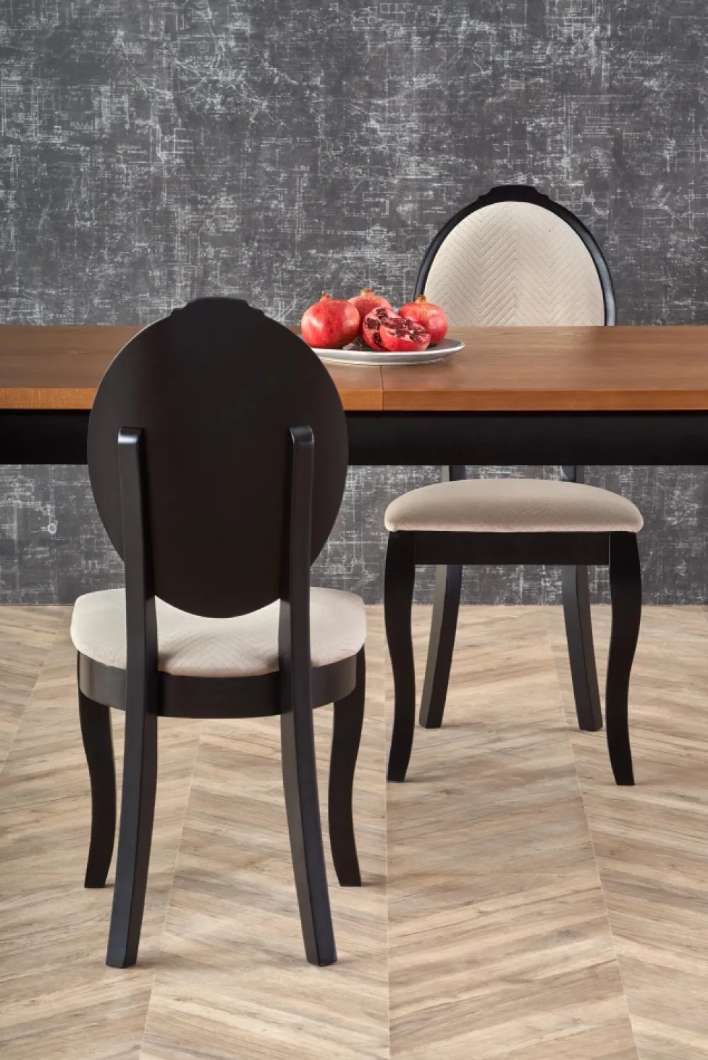 Halmar Stoły*WINDSOR stół rozkładany 160-240x90x76 cm kolor ciemny dąb/czarny (2p=1szt)1 sztuka