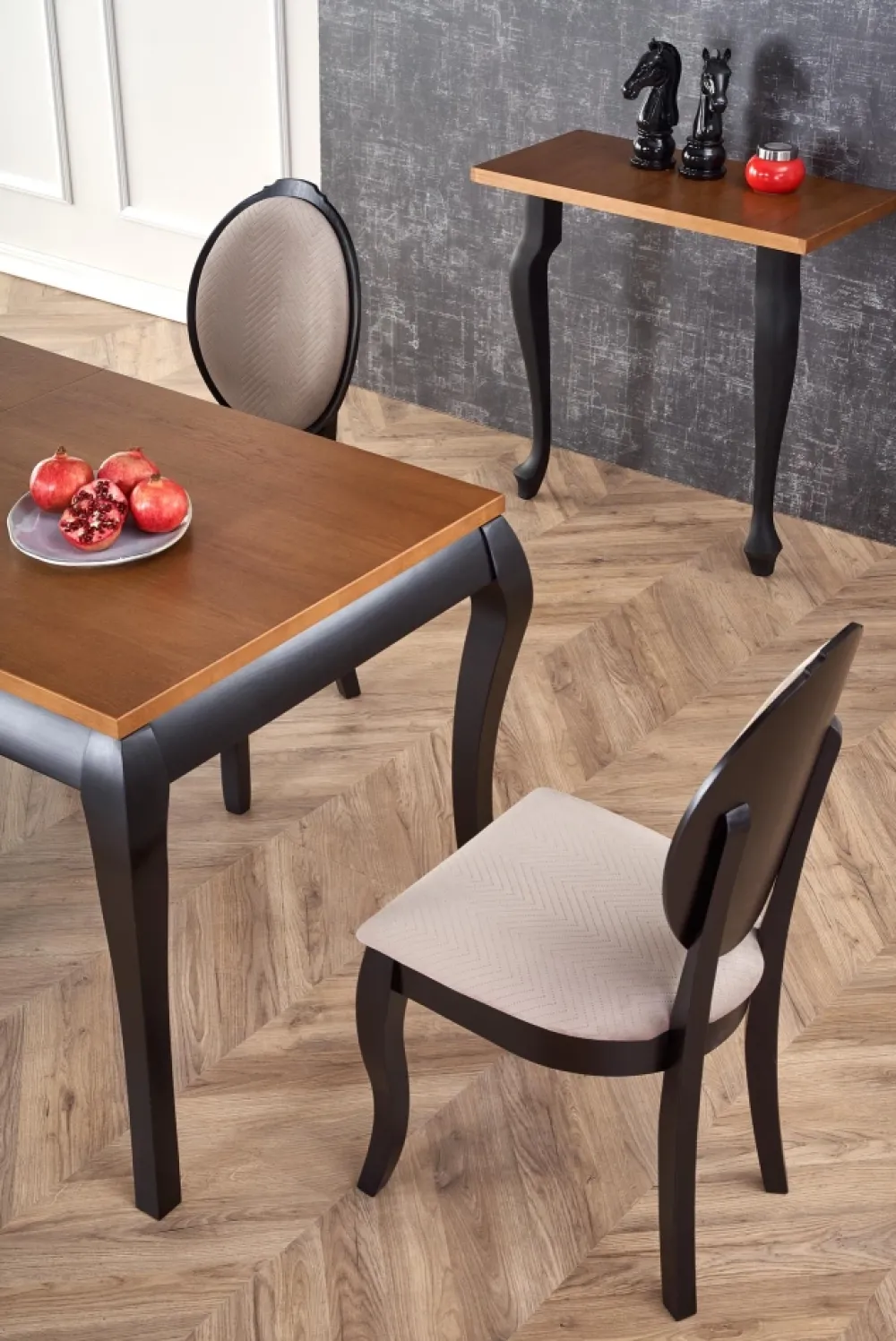 Halmar Stoły*WINDSOR stół rozkładany 160-240x90x76 cm kolor ciemny dąb/czarny (2p=1szt)1 sztuka