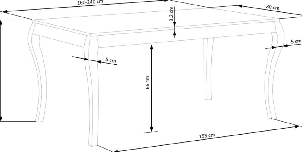 Halmar Stoły*WINDSOR stół rozkładany 160-240x90x76 cm kolor ciemny dąb/czarny (2p=1szt)1 sztuka