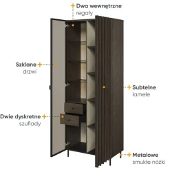 Lenart Witryny Do Salonu|Witryny Do Jadalni*Witryna do salonu Piemonte PE-02