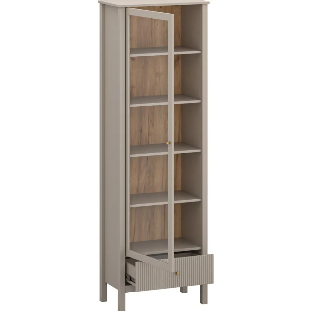 Mebelbos Witryny Do Jadalni|Witryny Do Salonu*Witryna z szufladą kolor taupe KLEO Lewa / Prawa KLEO KL-11