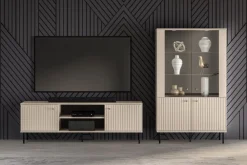 ML Meble Witryny*Wąska kaszmirowa witryna 1D Sophie 02 cashmere