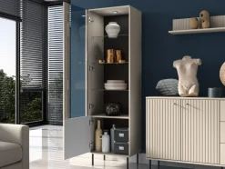ML Meble Witryny*Wąska kaszmirowa witryna 1D Sophie 02 cashmere