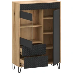 Mebelbos Witryny Do Jadalni|Witryny*Wąska witryna z 2 szufladami i szafką Bellano 1W1D2S