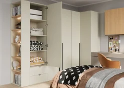 Dzieci Lenart Szafki I Regały Do Biura|Szafki I Regały Do Pokoju Młodzieżowego*Wąski regał otwarty do pokoju młodzieżowego WO-05 Woow kolor szampański / dąb vincenza bielony